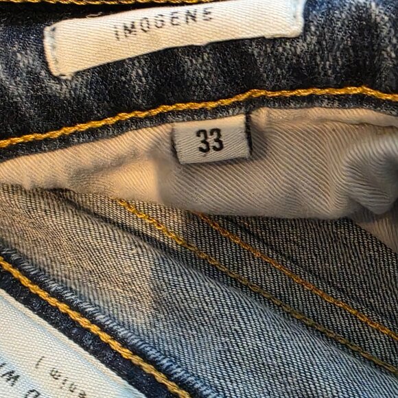 Imogene and Willie Blue Denim Jeans size 33 wide leg preowned great condition - Picture 8 of 10